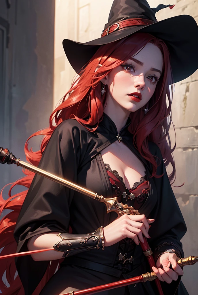 Witch, RPG, Sorceress, Magic, Red-haired Woman