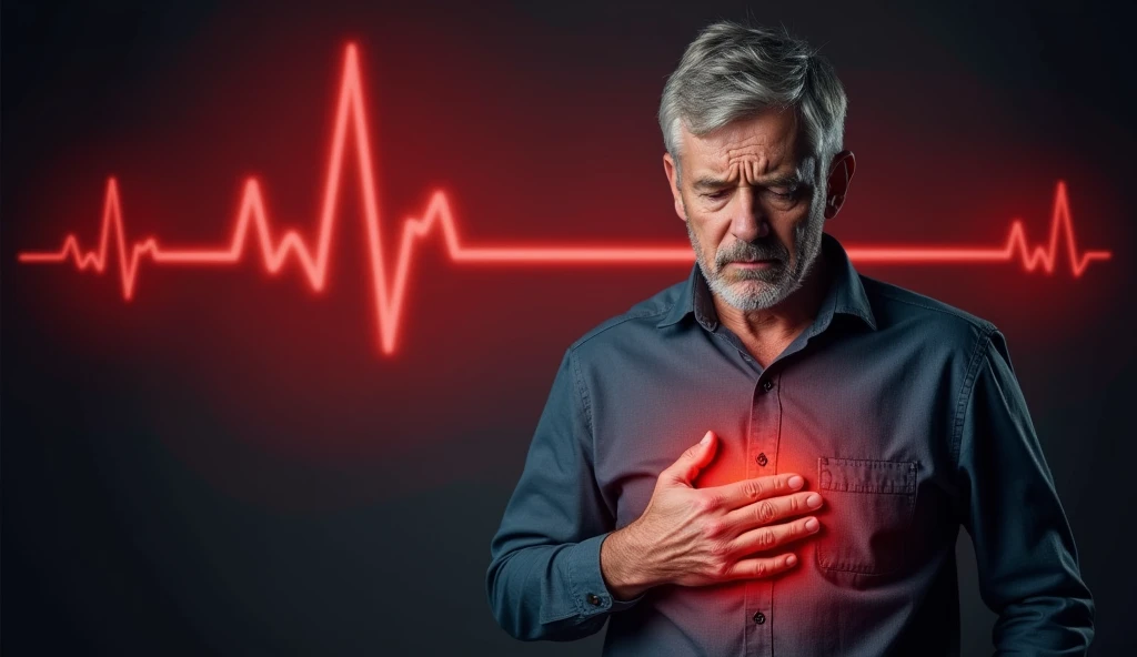 there is a man with a stomach pain in a living room, heart effects, half image, photo shot, heart emblem on chest, still image, sad, man with a blue heart, coughing, photo - shot, a wooden, uploaded, stock photo, pain, real heart, painful, closeup photograph, looking across the shoulder, mascular, wooden, heart rate --auto --s2