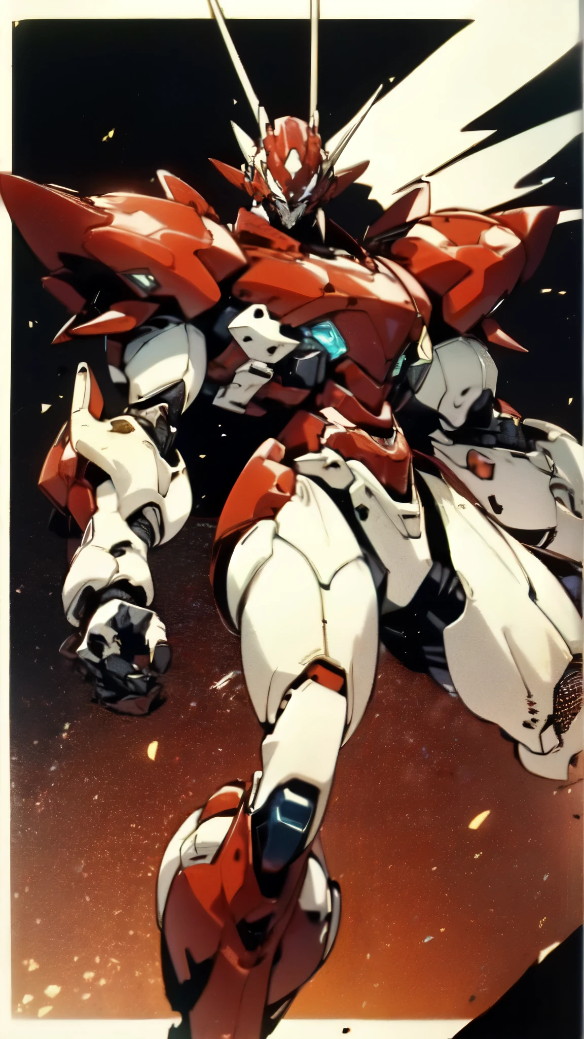 A close up of a robot with a red and white suit on - SeaArt AI