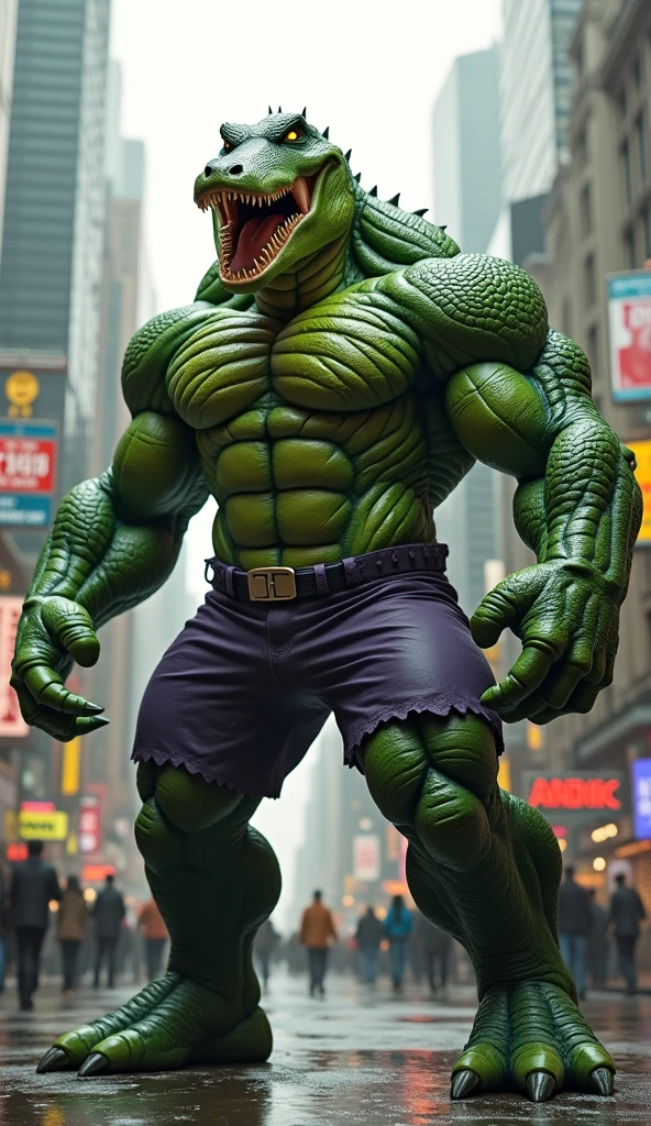 Hulk and dinosaur fusion
