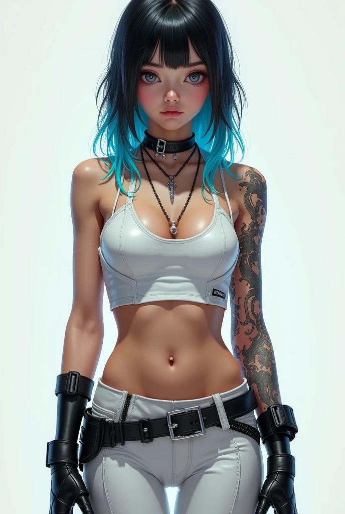 alluring beautiful punk rock girl with skeleton bodypaint, torn punk t-shirt, short denim torn jeans, chains, Fantasy Theme, halloween theme, Beautiful D&D Character Portrait, Ominous, Dark Fantasy, Detailed, Digital Art, Extreme Detail, Polished, Beautiful, Hyperdetailed, Intricate, Elaborate, Meticulous, Anime Character, Detailed, Anime Face, Sharp Focus, Unreal Engine, 3d Rendered, Volumetric Lighting, Reflections, Glossy, Digital Illustration, Full Body Shot