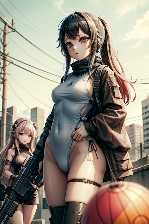 create,Two dimensions,special forces,Armed,city,war,RPG on your shoulder,pussy,Man juice transparent,naked,naked,spread your legs,pink hair,short twin tails,Man juice transparent飛び散る垂れる