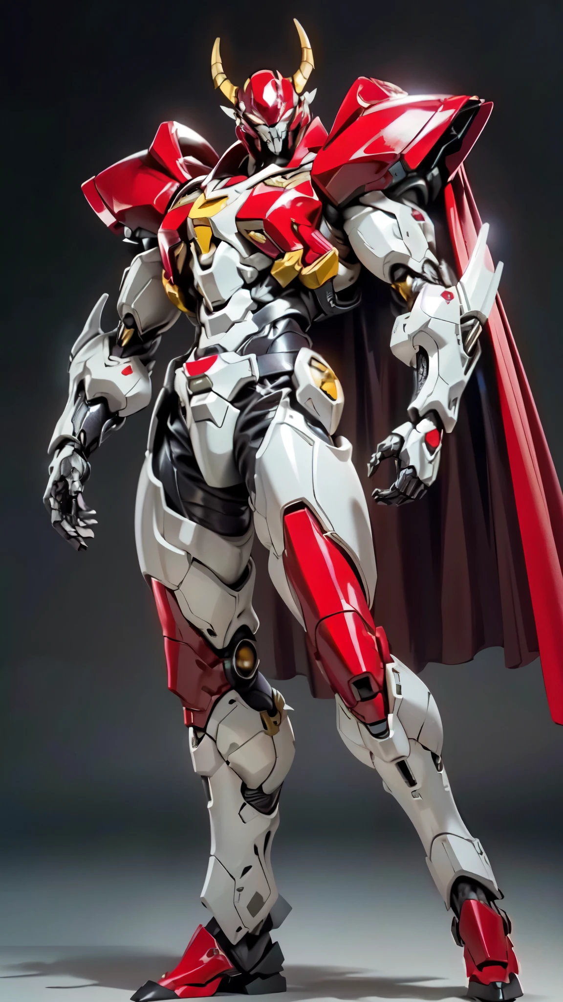 (masterpiece:1.5, best quality:1.5, extremely delicate:1.5), ((male:1.5)), a man wearing a full-face helmet, high-tech biomimetic armored combat suit, (a composite layered chest armor), the design balances heavy with agility, fully enclosed shoulder guards, matching arm and leg guards, a belt of gemstone, (the color scheme is primarily Red with Purple and Yellow accents, Organic Biotech, Concept Inspired by Vampire, glowing eyes, armor glows, huge cloak like devil wings, blood), stand of a futuristic sci-fi city, this character embodies a finely crafted fantasy-style armored hero in anime style, exquisite and mature art style, metallic, high definition, highres, ultra-detailed, ultra-fine painting, professional, perfect body proportions, golden ratio, anatomically correct, symmetrical face, extremely detailed eyes and face, high quality eyes, creativity, RAW photo, UHD, 32k, Natural light, cinematic lighting, (masterpiece-anatomy-perfect:1.2)