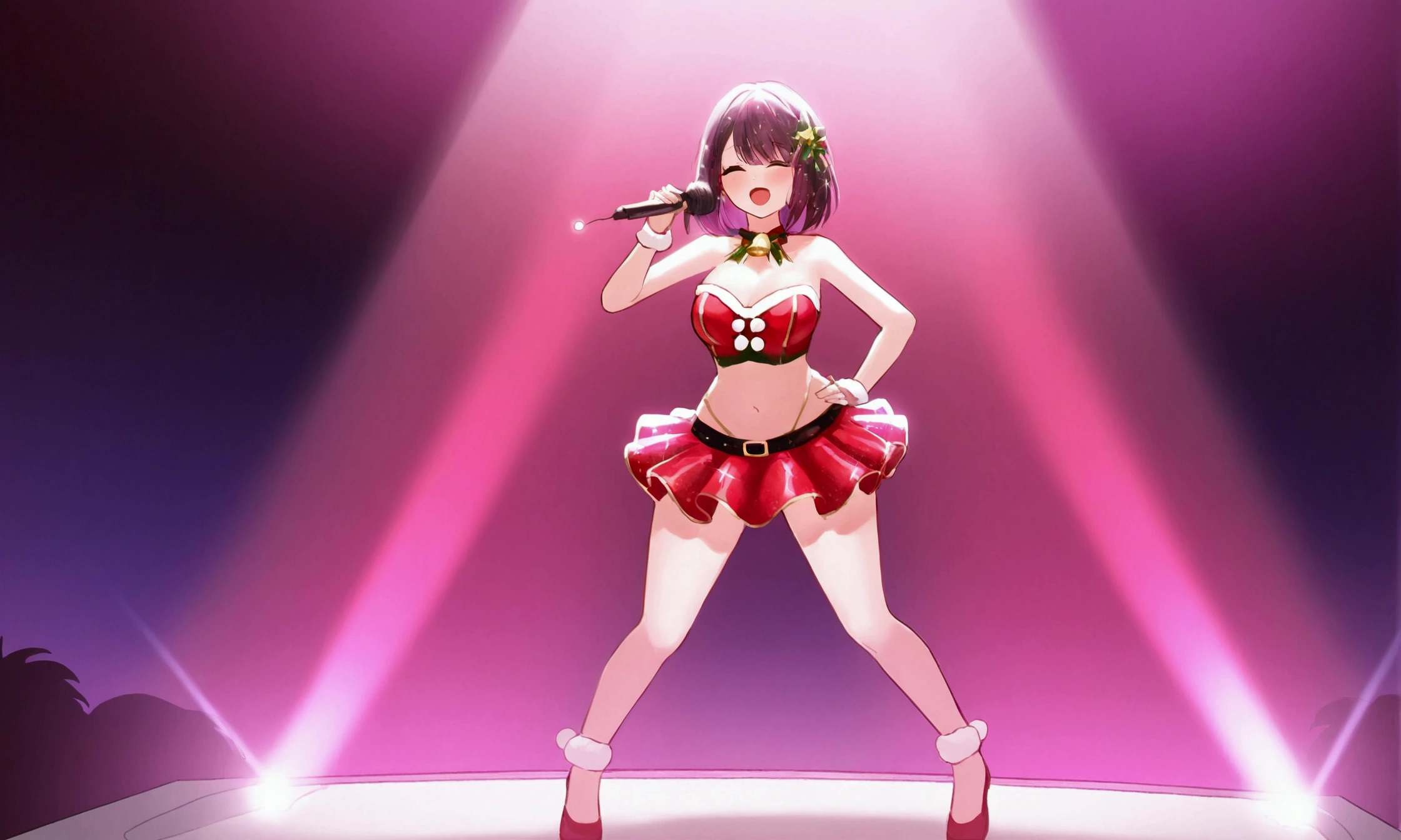 {{{masutepiece}}}, {{{Best Quality}}}, {{Ultra-detailed}}, {Illustration}, {{extremely delicate and beautiful}}, (Best Quality, in 8K, 32K, masutepiece, nffsw:1.2),Photo of cute Japan idol girl, of the highest quality, Best Quality, Realistic, Unity, 8K Wallpapers, Official art, highly detailed wallpaper,(1girl in:1.5),(Wedding Dresses Idol Costumes:1.2), (Sweaty skin:1.3),12year old,child,(Big smile:1.3),(Be in the spotlight:1.1),(Stand Microphone:1.5),(sing:1.5),(Very short bob hair:1.3), (Red hair:1.3),earrings,Looking at Viewer,(High detailed skin),Realistic body、long skirt,(Small breasts:1.4),Cute Girl, famous Japan idol,(),(low view),(Lifted skirt:1.1),(Show off panties:1.2),(Open panties:1.2),(White lace panties:1.3),(Sheer panties:1.4),(Looking at Viewer:1.1),(Idol stage :1.5)、Ultra-detailed panties,Ultra-realistic panties、Realistic Man Muscles、Panties that bite into、life-likeオマンコ,dark pink papillae,Sheer Bra、 Boobs are sticking out