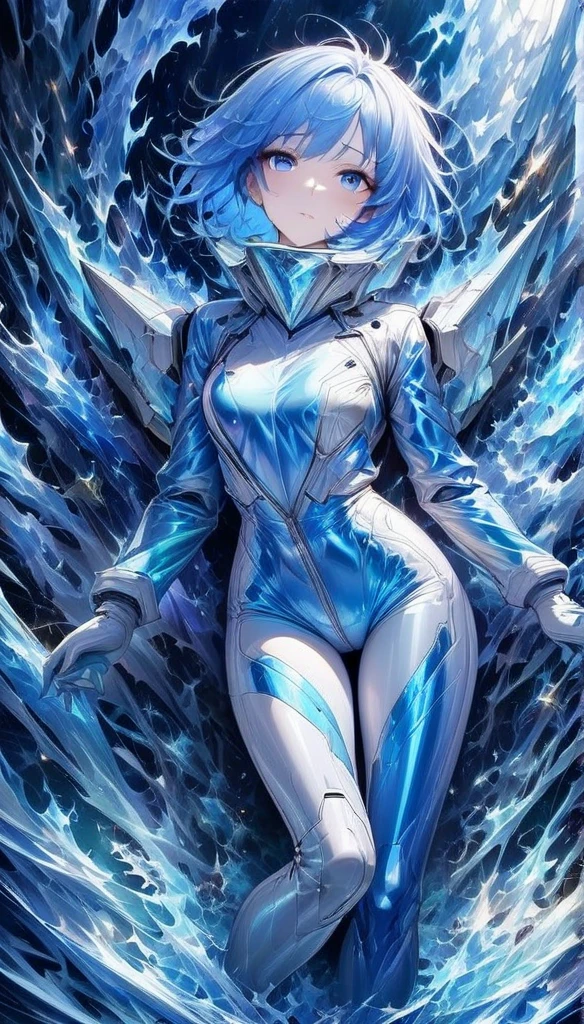 "elegant, clean, formal, stunning, iridescent, anthropomorphic, beautiful ice queen gracefully casting powerful ice wind with sparkling ice crystals. DealWithIt"