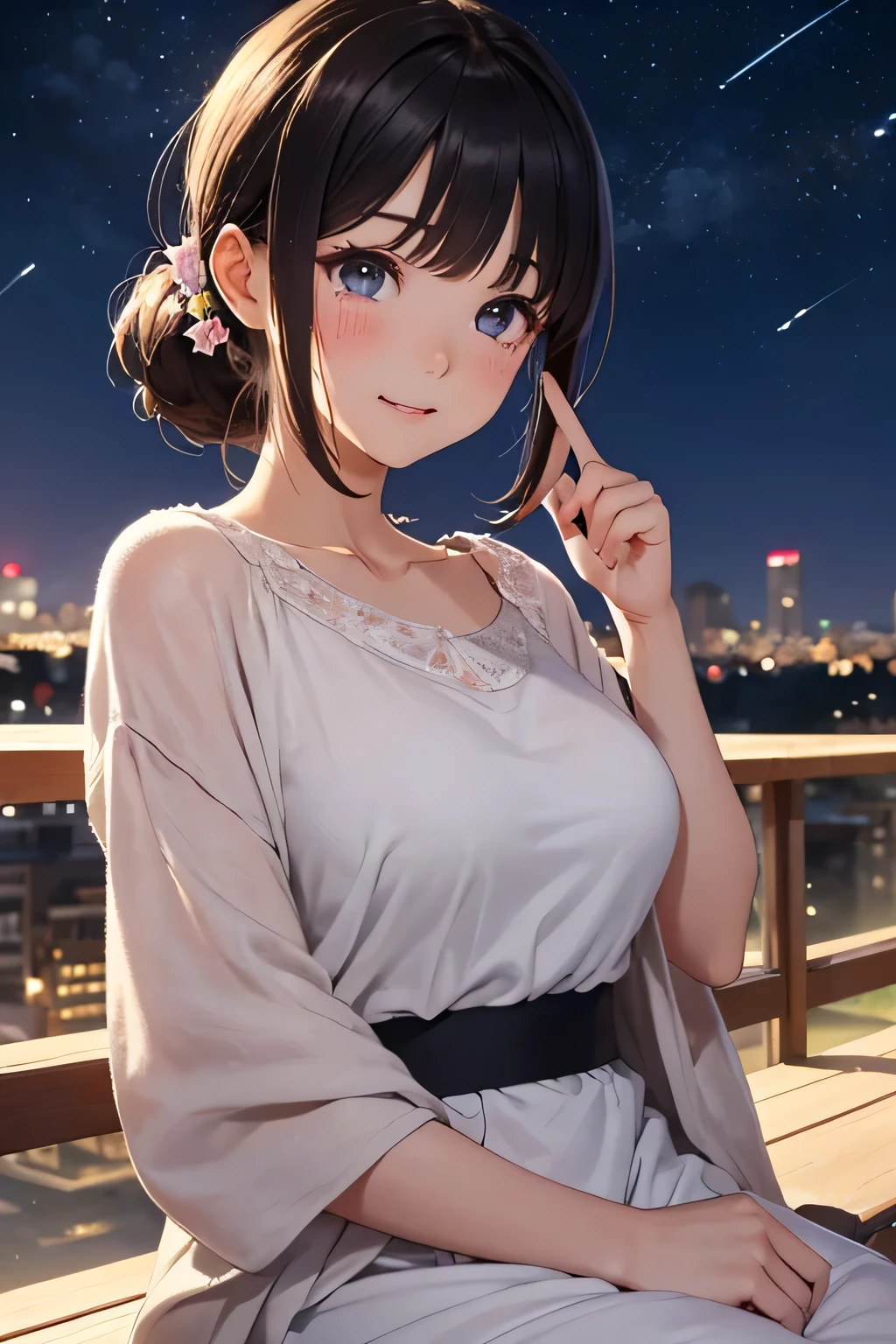 woman posing for a photo, (wearing deep_v-neck_dress:1.2), (long_ponytail_hairstyle:1.3),
good hand,4k, high-res, masterpiece, best quality, head:1.3,((Hasselblad photography)), finely detailed skin, sharp focus, (cinematic lighting), night, soft lighting, dynamic angle, [:(detailed face:1.2):0.2],(((5 stars hotel background))),  