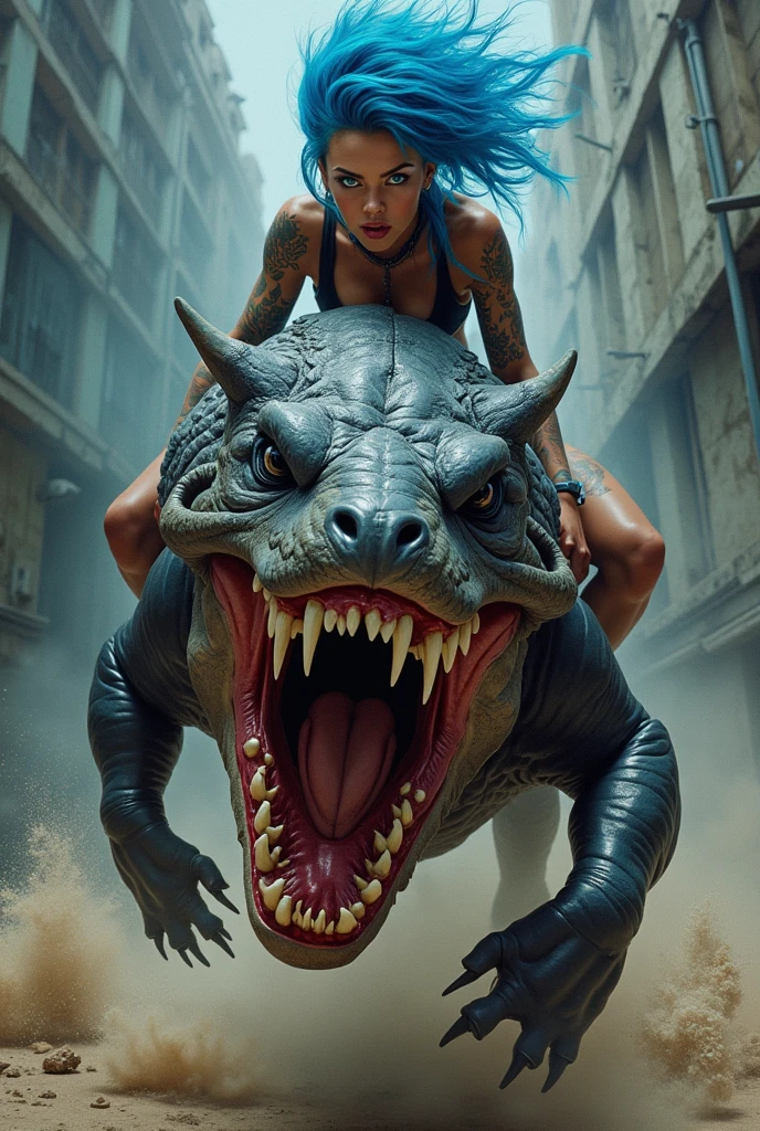 photo RAW,(dna vector illustration of a character in cyberpunk costume riding a dinosaur, in the style of dmitri danish, photorealistic detail, marsin sobas, emphasises emotion over realism, skyfire masterpiece), masterpiece, award winning photography, lighting, perfect composition, high detail, hyper realistic,dramatic lighting, epic, (natural colors, correct white balance, color correction, dehaze,clarity)