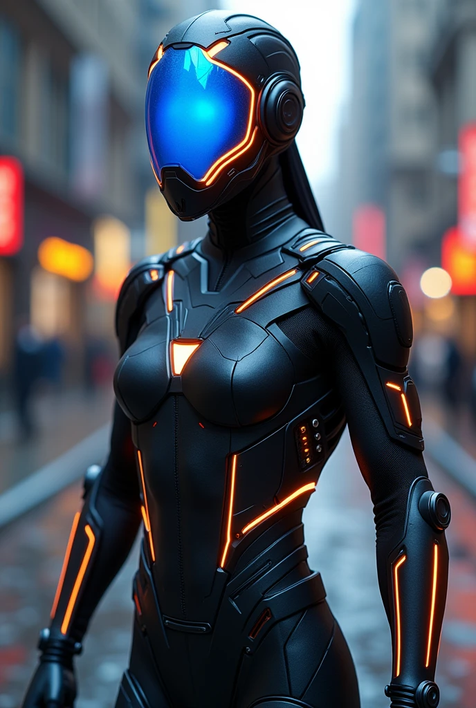 ### **Elysium Assassin Suit: Design**
**1. Nanotechnology Frame:**
- **Appearance:** Matte black with subtle, glowing lines in the dark.
- **Function:** Lightweight, flexible, impact-absorbing, and stealth-enhancing.
**2. Camouflage Shield:**
- **Appearance:** Adaptive layer that changes color and pattern for blending into various environments.
- **Function:** Provides protection while concealing the user's presence.
**3. Awareness Calculator:**
- **Appearance:** Small digital display and holographic interface on the visor.
- **Function:** Offers tactical information and real-time threat analysis.
**4. Advanced Mobility System:**
- **Appearance:** Foldable wings on the back and ankle attachments for wall climbing.
- **Function:** Facilitates rapid movement and climbing.
**5. Integrated Weapons:**
- **Appearance:** Hidden blades and small dart launchers embedded in the arms and back of the suit.
- **Function:** Provides stealth weapons for silent and quick attacks.
**6. Surveillance and Communication:**
- **Appearance:** Tiny cameras and microphones integrated into the visor and suit.
- **Function:** Enables discreet surveillance and covert communication with a team.
This suit is designed for stealth missions, emphasizing camouflage, mobility, and quick, silent strikes.