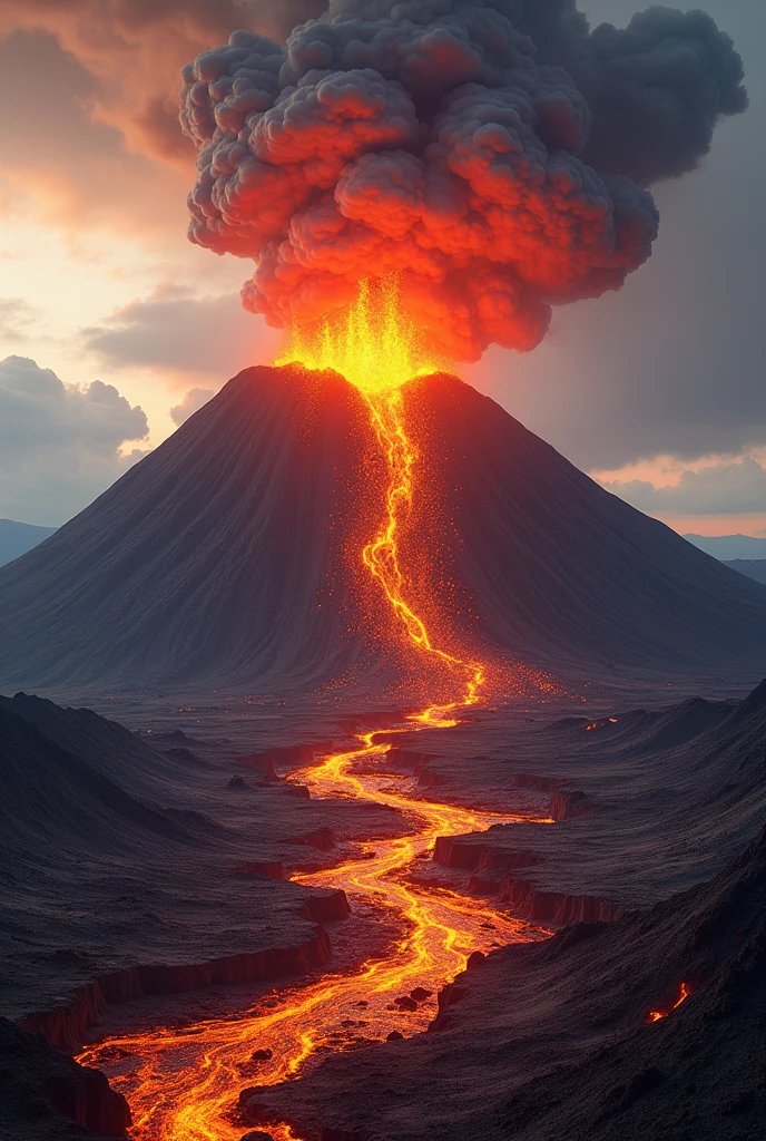 tmasterpiece,Best quality at best,high high quality,the Extremely Detailed CG Unity 8K Wallpapers,volcanoes,volcano landscape,Spectacular,disaster,Brilliant,destroy