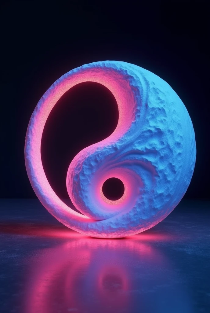 Ying-Yang cor de rosa