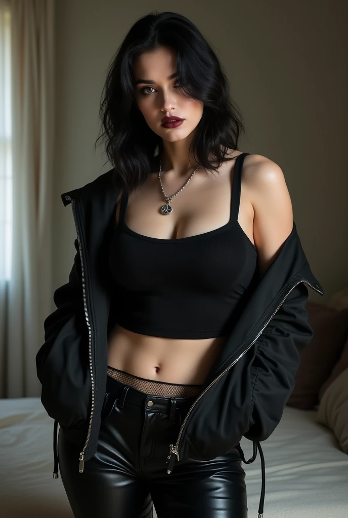 Goth woman without clothes