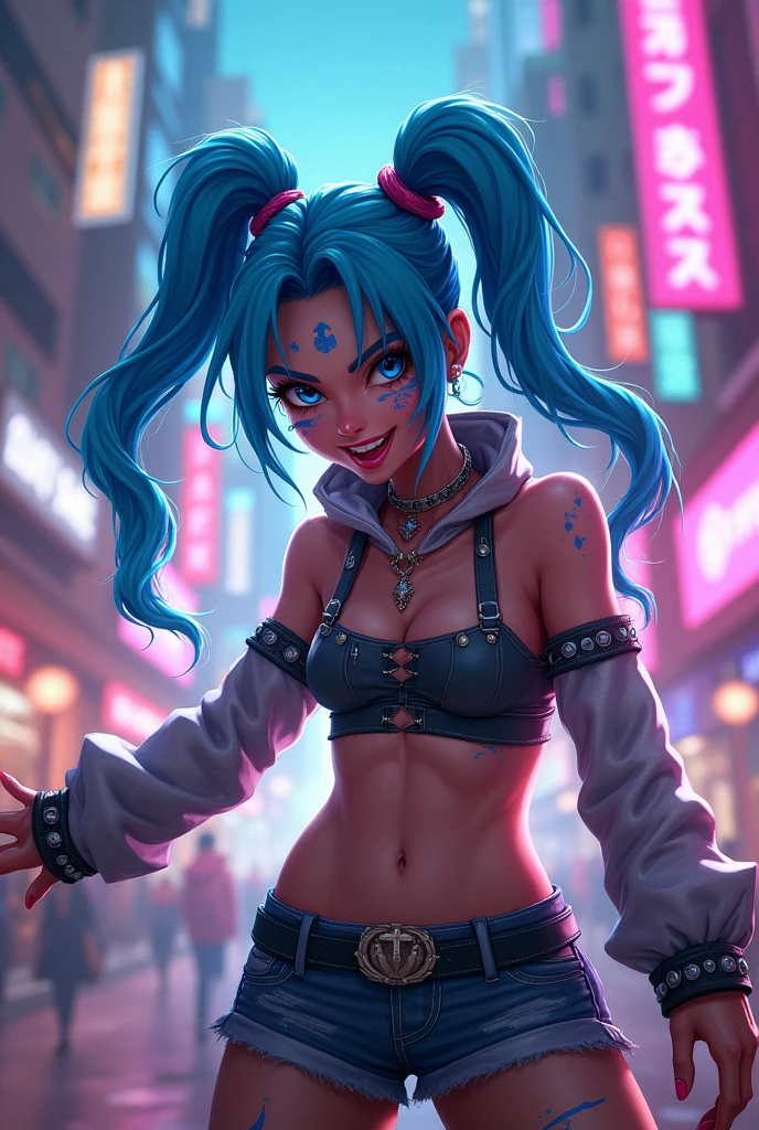 Jinx from League Of Legends, naked