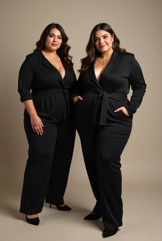 Three women in sync, ultra-large booties elegantly encased in sweater dresses, captured on Kodak film in a 1:1 aspect ratio.
These women radiate confidence and charm, their curves accentuated by the cozy fabric of their dresses. Their bodies pose in harmony, creating a striking visual harmony. The ultra-immense booties, a symbol of their femininity, are on full display, inviting the viewer into their world.
The photograph is shot on Kodak film, adding a warm and rich texture to the image. The composition and framing are meticulously considered, with the women forming a perfect triangle in the frame. The dresses cling to