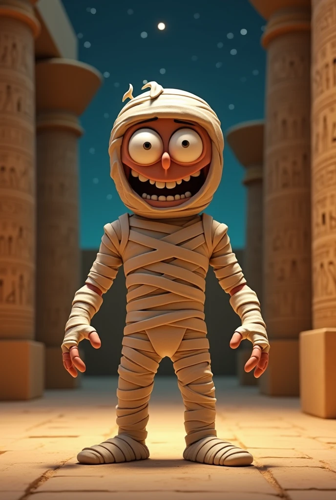 <lora:SDXL_mummy_Sa_May:1> mummy, a desiccated mummy, nice, happy, smile, 3d at the garden cartoon