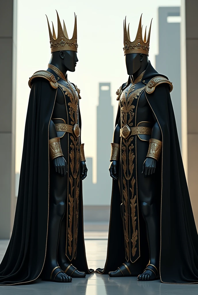 Different versions of golden Morgoth with face covered.