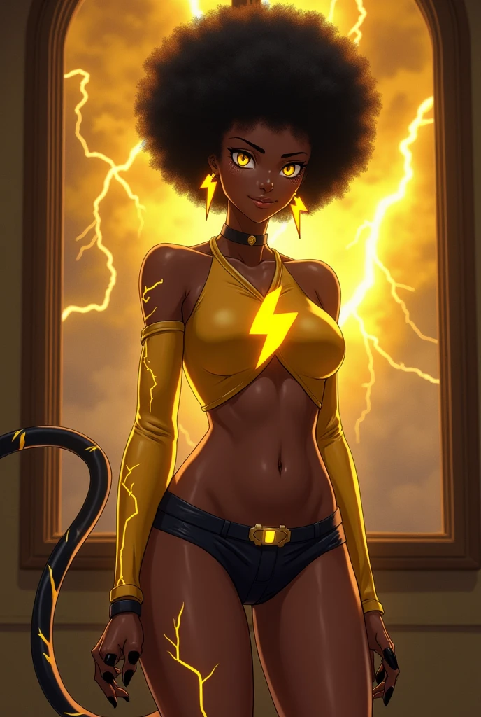 A very violent current plagues the staff. bright lightning beams flash through the sky everywhere. There is also a violent wind and the water are everywhere at and height of one meter. A dark brown-haired photographically ebony and muscular 25-year-old Zendaya wears a short orange Egyptian flapping cloak, with bare shoulders and a gigantic deep neckline, as she runs along the quay of a river flowing through a futuristic Egyptian city with her wet hair and clothes flapping in the rough wind. attractive body :1.4), sit-ups :1.1, ), (wet rainy, wet by rain, wet body :1.2), ((thin waist)), ultra-detailed face, detailed lips, detailed eyes, double eyelid, visible veins and curves, pool party, pool.