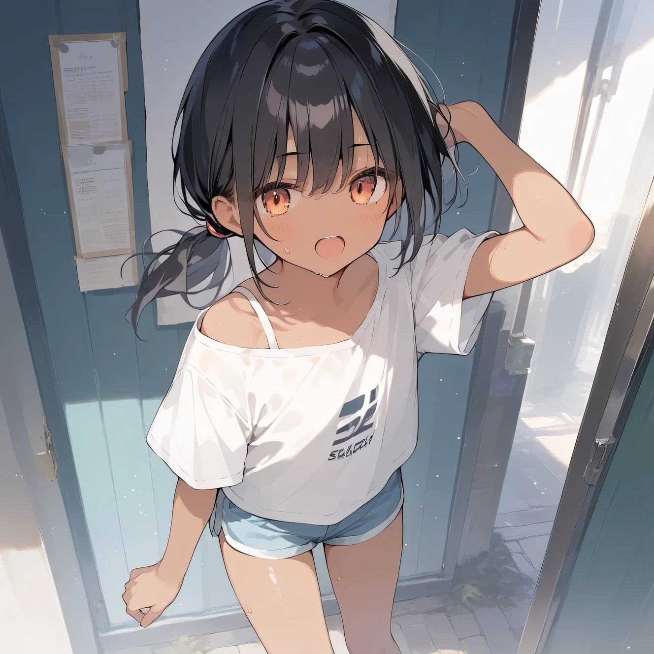 (( masterpiece, highest quality))), (girl),shirt
naked shirt
shirt tug、NSFW、、at close range:1.5、、、cute、black hair、、acme、My pussy feels good、((close)), ((flushed)),,,Sweat、perfect lighting、perfect composition、street