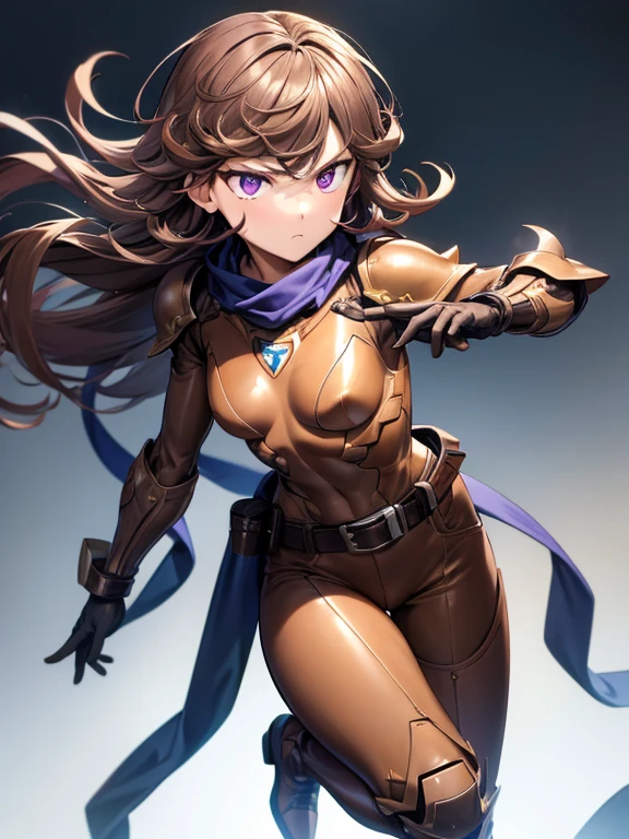 best quality, (masterpiece),(ultra-detailed), (high quality), (high resolution), <lora:add_detail:0.5>, <lora:nene:0.7>,nene, short hair, brown hair, scarf, hair ornament, brown eyes, armor, cleavage, leotard