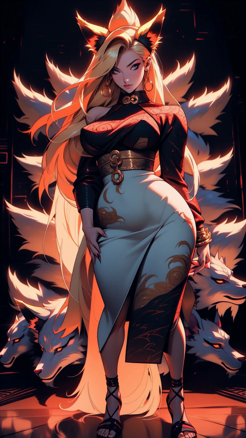 isabelle,red robe,Large Breasts,(front:1.5),(furry:1.5),dog_girl,(beautiful/detailed eyes:1.1),long lashes,flowy chiffon,(jewelry/accessories:1.1),well-proportioned figure,(thick thighs:1.1),loona,perfectly high-detail facial features,(perfect detailed eyes:1.5),upright pupils,(cat-like eyes:1.5),smiling,extremely charming,silky long hair,perfect bust,extremely charming and gentle smile,(undead mage:1.2), Blood Moon, Ray Tracing, masterpiece, best quality, Ultra-high quality, Ridiculous details,,(best quality,4k,8k,highres,masterpiece:1.2),ultra-detailed