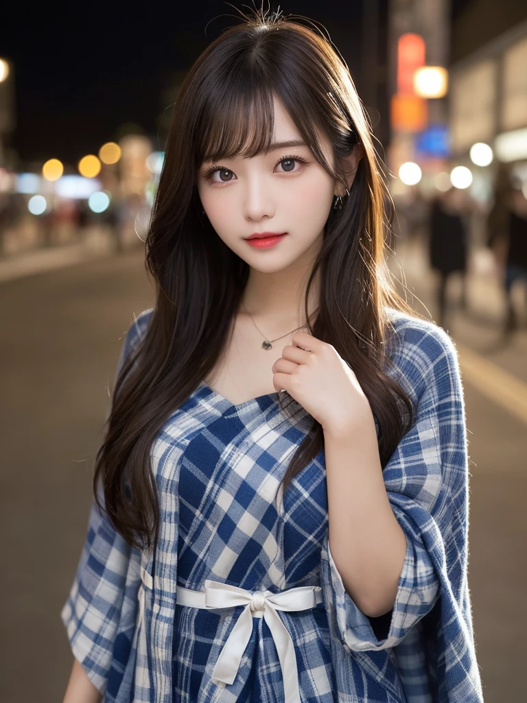 seed;88117315,((Full Body Angle))、Front hair:1.3))、((Highest quality, 8K, masterpiece: 1.3)), concentrated: 1.2, Cute girl 1,Nipples erect、 Perfect beauty: 1.4,Summer use 、yukata、can: 1.2,Long sleeve、Randall Color、comics&Text Graphics、Black ruffle-trimmed drawstring zip blouse,1.1, Highly detailed face and skin textures, Fine grain, double eyelid, whitening skin, ,Highest quality,Ultra-high resolution,you,1 girl,alone,_Shiny_skin,Iris,necklace,((brown_length_Wavy_hair)),(lips)),eyelash,Front hairアップ、deal with,compensate,Shiny,pore,skin,Large Breasts、((smiling face))、Sendai Tanabata Festival、Bun Head、Classic Yukata,