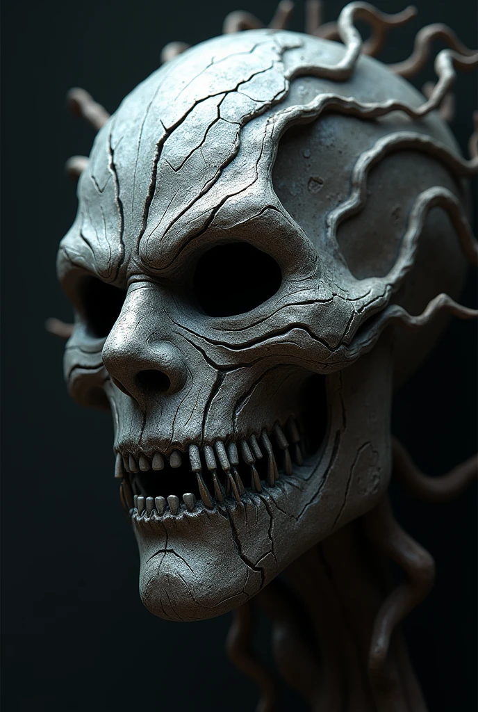 Black and white photo of creepy looking creature with outstretched arms, Bust of the creature, Rendered in Zbrush, Horror!! Highly detailed, Made with Zbrush, Sculpture in Zbrush, nightmare render, eldritch, A highly detailed;, ZBrush Render, Zbrush 3D рендеринг, 3D глиняный рендер, 3D rendering of clay, Modeled in Zbrush, Clay render