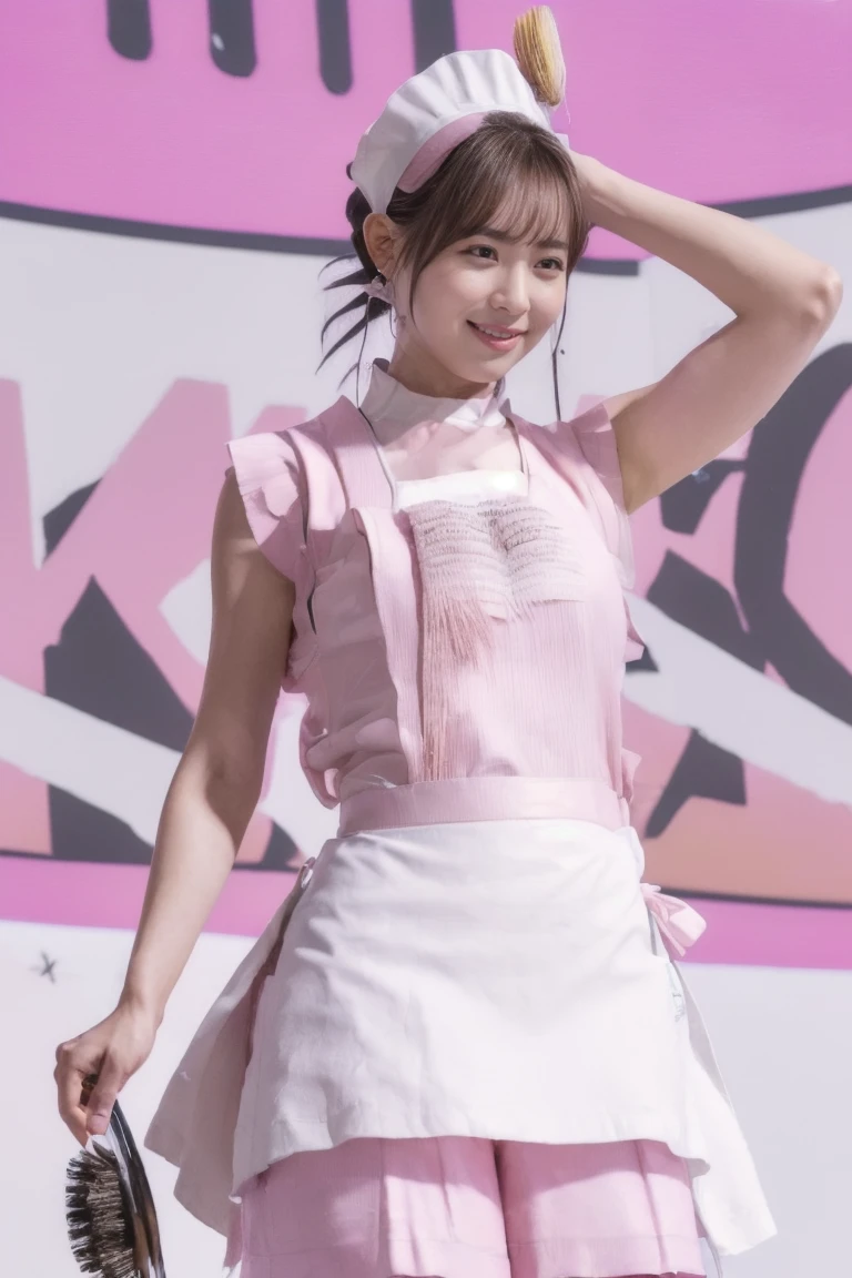 （8k、Raw photography、Highest quality、masterpiece：1.2),(Black Hair、Dark Eyes:1.9),(Pink Ranger costume:1.7)、View your viewers,Front view,White skin,(:1.4)、(Tight waist:1.6)、(Clothes that accentuate the shape of the breasts:1.4)、(Big Breasts :1.6)、Slim figure、Ultra-high resolution,beautiful,beautiful fece,(One person、No background:1.9),whole bodyボディー,Japanese women,（reality的：1.37）、Photon Mapping,reality、(Baby-faced and cute: 1.4)、(Cute Smile: 1.8)、(Round face: 1.8)、Radio City、Physically Based Rendering、Depth of field rally background、photograph, (I can see your knees、Thigh close-up:1.8),（:1.6）,whole body、Great quality