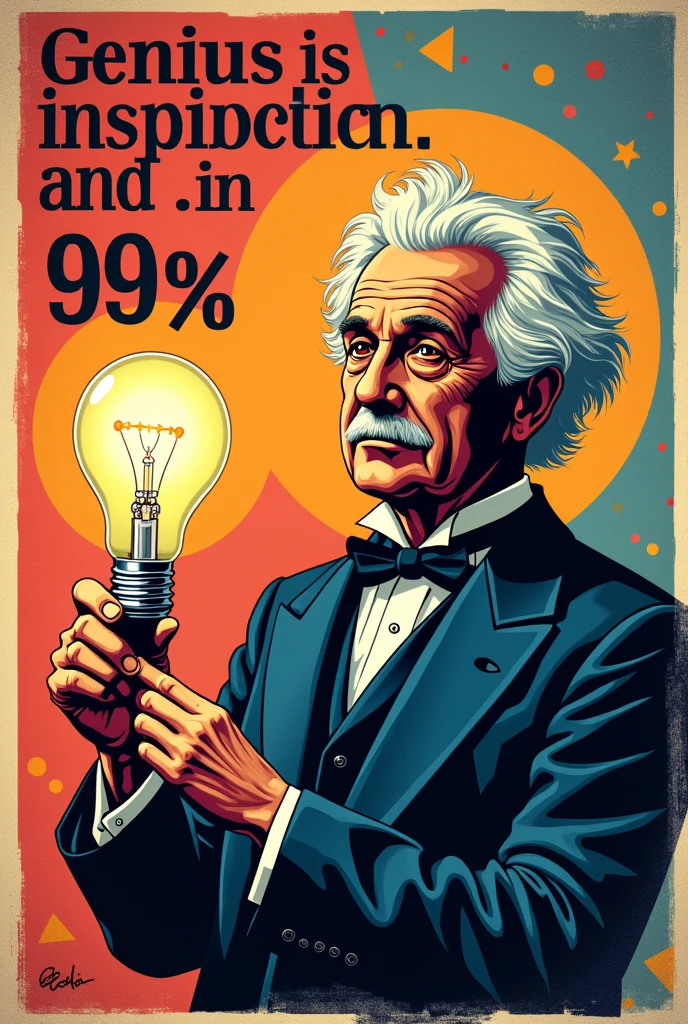 Typography Poster, Einstein is on that poster holding his cigar, a thinking bubble to the right which says "Should I give these losers the Nuclear Power"