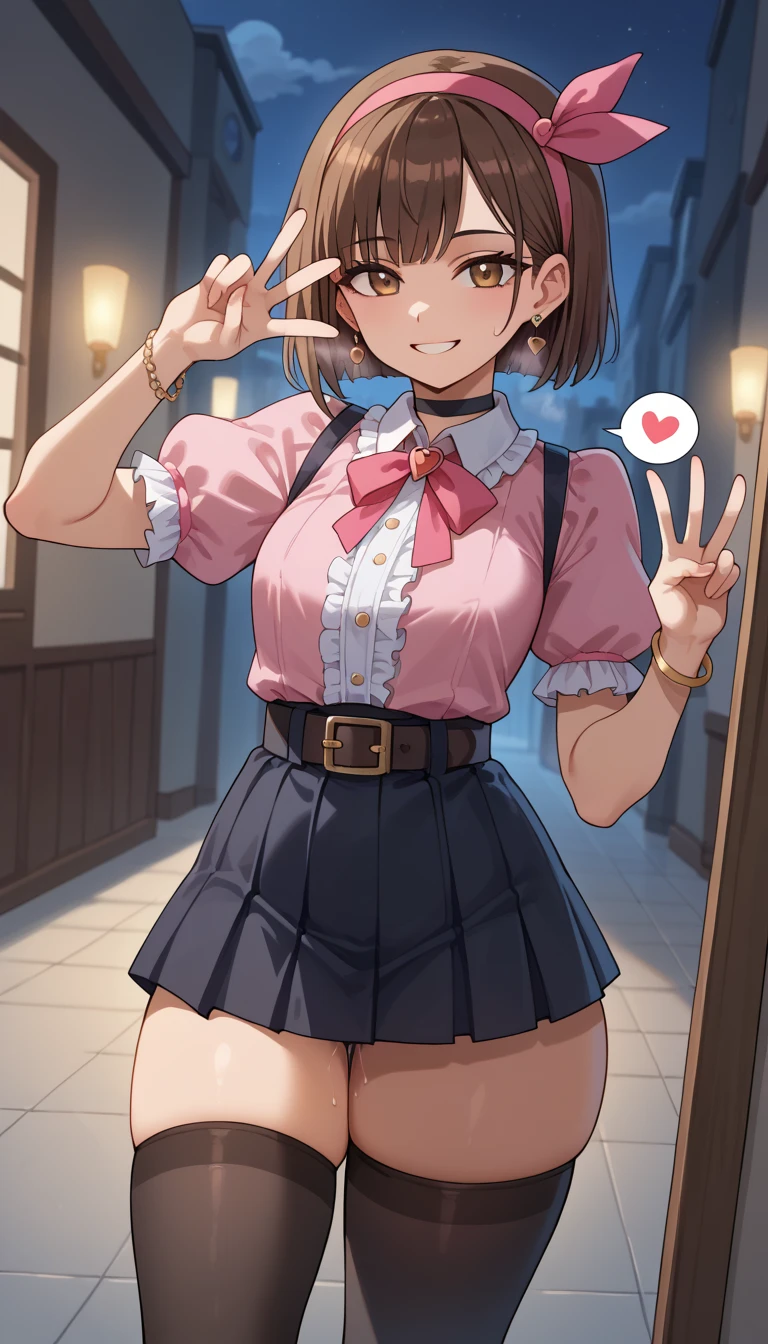 Browsing Caution, , Pull up the dress,Revealing clothing,Uma Musume,Nishino Flower,short hair,Red headband,Beautiful purple eyes,Purple and yellow dress,ribbon,,,Curvaceous,garden,smile with open mouth,blush,Embarrassed face,Small breasts,smile,Skirt Lift,  ,((panties))