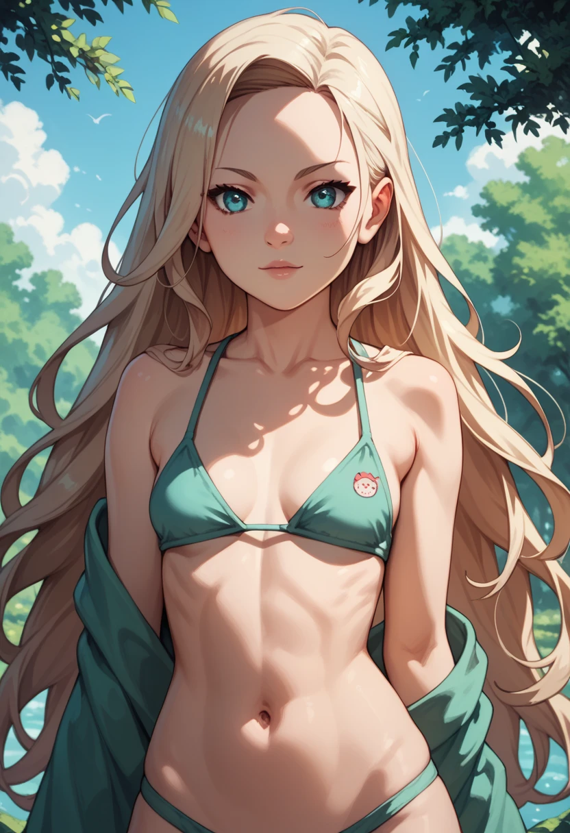  Ino Yamanako (small breasts, navel,long loose hair )