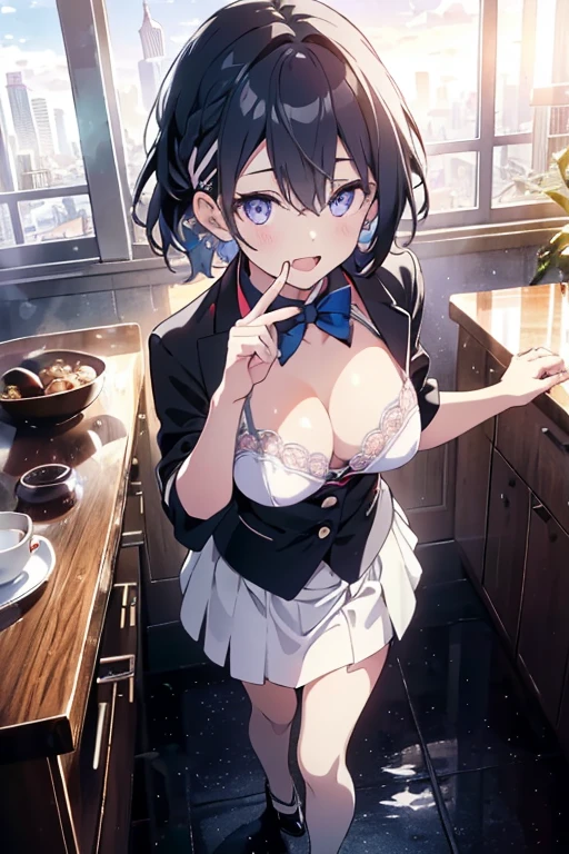 score_8_up, score_7_up, source_anime,1 girl, solo, hair_ponytail ribbon,Black hair, eyes blue, long hair, smile , Yukinoshita Yukino 
BREAK (bare tummy, bare thighs, thick thighs, miniskirt very short, showing panty, kneeling:1.2)
BREAK (masterpiece:1.2), best quality, high resolution,NSW ,unity 8k wallpaper, (illustration:0.8), (beautiful detailed eyes:1.6), extremely detailed face, perfect lighting, extremely detailed CG, (perfect hands, perfect anatomy),