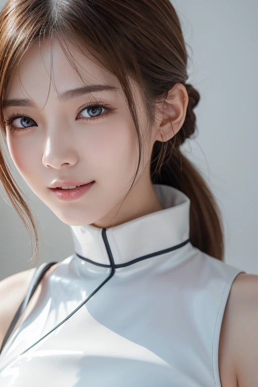 (1 girl:1.3), Alone, (((Very detailed face)))), ((Very detailed eyes and face.)))), beautifuls detalles ojos, body parts__, Official Art, unified 8k wallpaper, super detailed, beautiful and beautiful, beautiful, Masterpiece, Best Quality, Original, Masterpiece, super fine photo, Best Quality, super high resolution, realistic realism, sunlight, Full length portrait, extraordinary beauty, dynamic pose, delicate face, vibrant eyes, (FROM THE FRONT), He wears a Spider-Man suit., red and black color scheme, spider, fondo muy detallado del Ceiling de la ciudad, Ceiling, with city views, detailed face, detailed complex busy background, disordered, gorgeous, milky white, very detailed skin, realistic skin details, visible pores, clear focus, volumetric fog, 8k hd, DSLR, high quality, film grain, White skin, photographic realism, lomography, Futuristic dystopian megalopolis, translucent