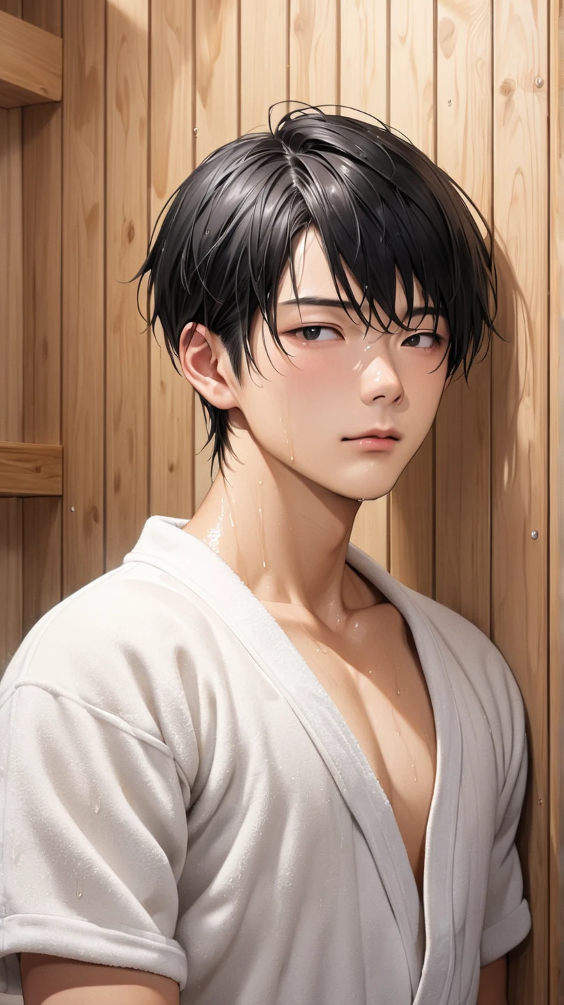 1boy,10 talents、(Man's :2) ,Handsome boy,A dark-haired、(Upper body naked:1.5)、katanas,mid night 、Japanese garden、cherry trees、Sakura blizzard、lantern、beautiful lighting、hightquality、masutepiece,8K,NSFW,