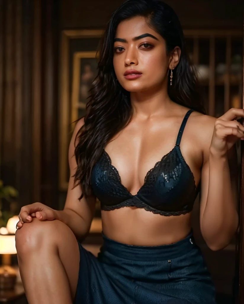 Rashmika mandanna, ((free shaggy hair)),(selfie style), ((tall body)),(( looking at viewer)),((big cheeks)),30 year old woman,1woman,solo,breasts,(fleshy face),long hair,cleavage,black hair,navel,midriff,lingerie, bedroom , ,
best quality,masterpiece,illustration,an extremely delicate and beautiful,CG,unity,8k wallpaper,Amazing,finely detail,masterpiece,official art,extremely detailed CG unity 8k wallpaper,incredibly absurdres,huge filesize,ultra-detailed,highres,extremely detailed,beautiful detailed girl,realistic,broad fleshy body, ((perfect eyes nd eyebrow))