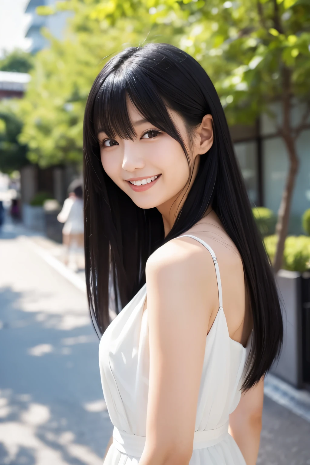 1girl, woman, , headshot photography, close up, Full shot: Canon EF 16-35mm f/2.8L III USM lens on a Canon EOS 5D Mark IV camera, Hazy: Canon EOS R6 camera with a Canon RF 24-105mm f/4L IS USM lens, Morning: Fujifilm X-T4 camera with a Fujinon XF 16-55mm f/2.8 R LM WR lens, Adventure/Action: GoPro HERO10 Black, dress, skirt, photorealistic, perfect details, ultra realism, 4k, portrait.