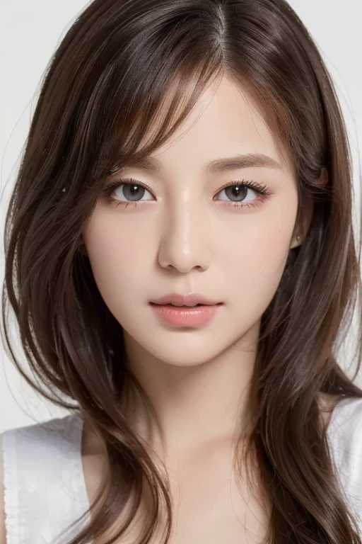 ((Best Quality, 8k, masterpiece: 1.3)), sharp: 1.2, room,joy and happiness ,  perfect body beauty  : 1.4,   maid clothes: 1.2, ((Long Hair: 1.2)), (White background: 1.2),   high definition face and skin textures ,   beautiful eyes, double eyelid,  look at the front-facing camera, , Long Bob Hair, 