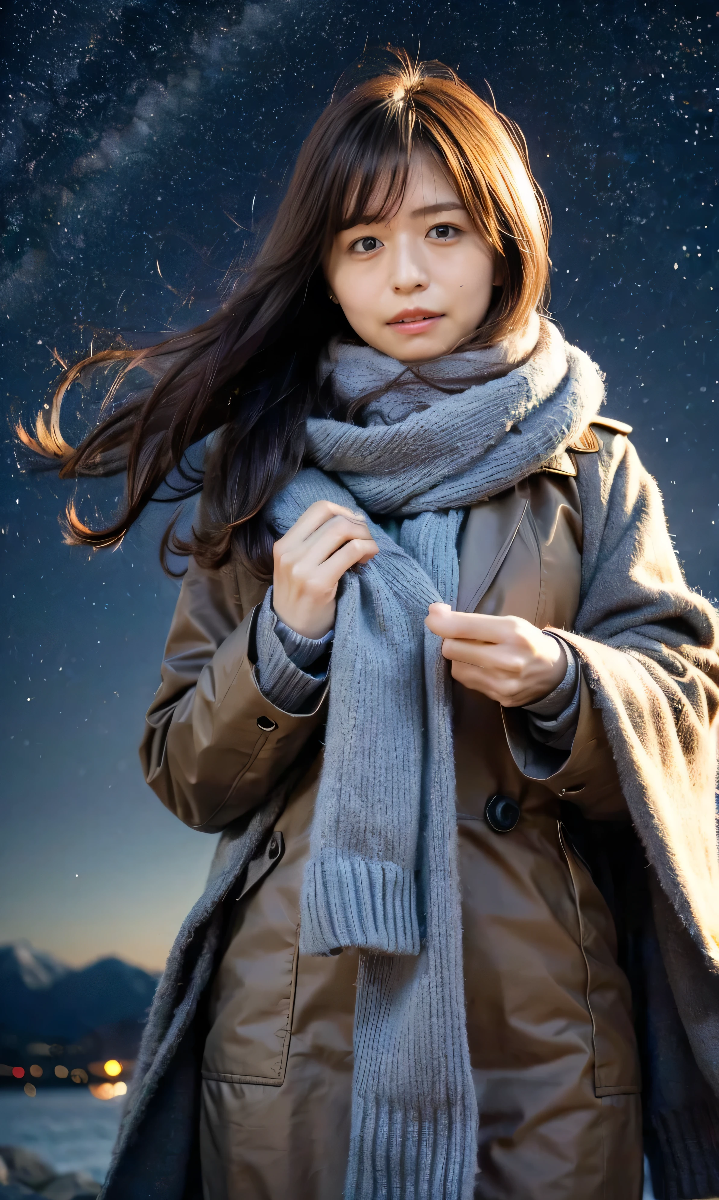 ( Wearing a fluffy scarf 、A woman looking at the starry sky、 Night Background 、that'Outside at night)、( plump breasts 、 Completely naked 、 Open your legs and touch your vagina :1.4).(Getting naked、Frowning、 lie on her back like a pillow 、 open my legs wide 、Sex in a dark room、 完 Completely naked 、 ecstatic face、 sexual climax .bedroom、 on the bed、Sweaty body、 Wet hair 、 open her legs and masturbate :1.4)、 excited 、The sky turns red、、 pale brown hair 、 elegant hairstyle、Blue Eyed Woman、A woman who looks cute 、When the sky gets dark、The sky turns red as the sun sets、 gorgeous short bagedam hair :1.4))、 The sun is shining on her 、 pale brown hair 、 pale brown hair 、The sky was dyed red、There are clouds、 private's cute、 her plump breasts are evident even on her clothes.、 the shining sun is so beautiful 、Dusk is approaching、 lens flare、 I can see the sunset 、(( Sunlight reflecting off the surface of the sea 、 ocean view 、The sun shines on the sea、'beautiful.、Small earrings、 private' evening 、Birds are flying too、、 brown hair color、 Tying hair 、That woman is on the right side :1.4))、High-grade leather belt 、Sparkly clothes 、 light beige hair color 、 blurry background 、 bangs only braid 、 pale brown hair 、{{ cowgirl shot }}、(( closeup from the waist 、 plump breasts :1.4))、 bangs only braid 、 cowboy shooting 、(( plump breasts ))、 full body photo 、ring、 Hide her hair behind her ears 、 silver necklace 、smile、 Elegant ponytail 、 caustics 、 high definition photo 、Very beautiful and ideal short hair、Super no makeup、(8k、 RAW photos 、 top quality、 masterpieces about penises :1.2)、( realistic 、 realistic )、1 person、(( medium short hair、 Staring at the Camera :1.4))、 hair