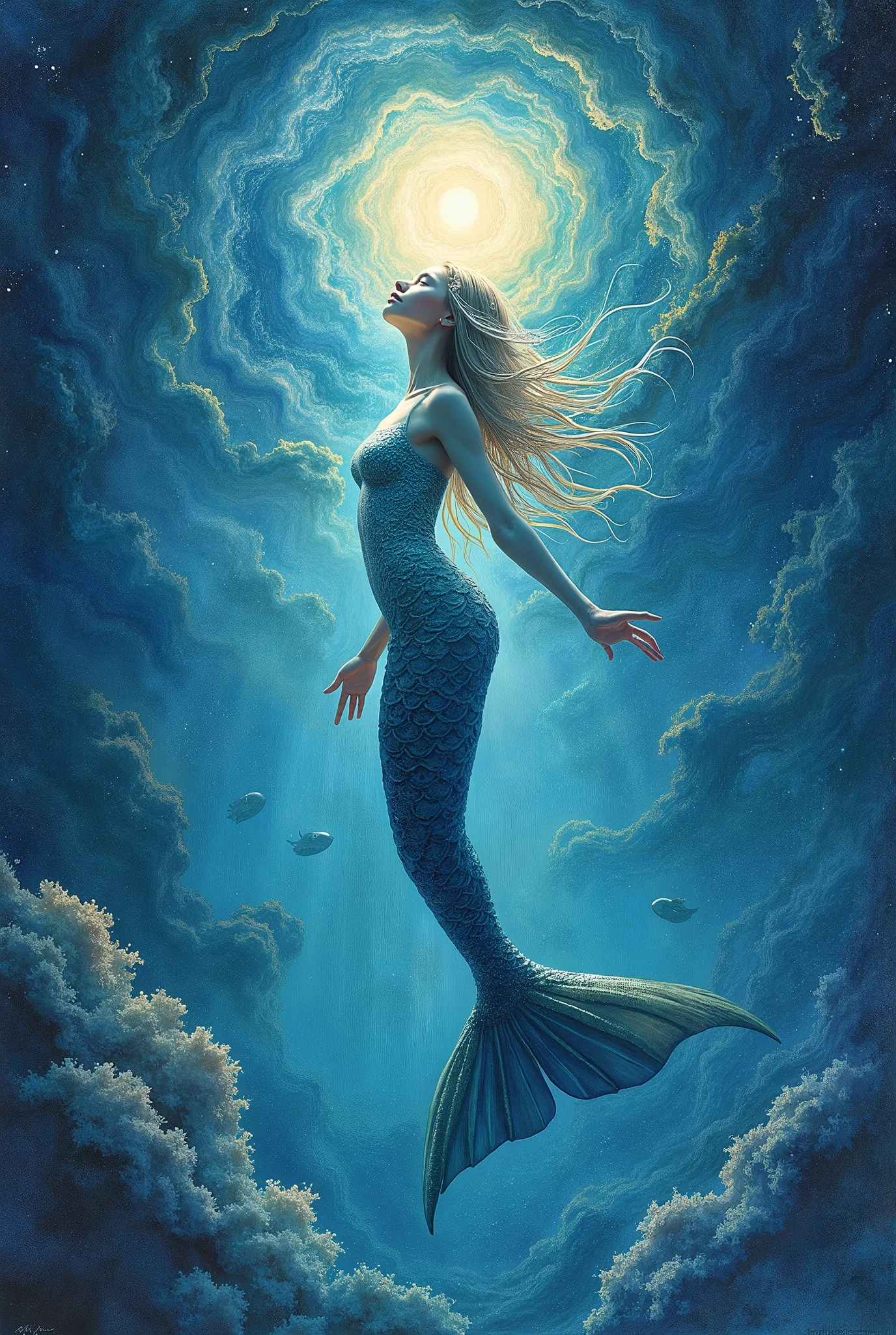 <lora:mermaid-1_mermaid-2--mermaid-3_mermaid-4--retro_ham_avas_jun_rifl--09-01:1>,
(mermaid:1.2), mermaid tail,
full body,
young vampire, manga, realistic, detailed, white, fangs, light tonalities, beautiful collage technique including clouds, lightning, sea, wind, ornate sea background, beautiful Fantasy detailed, oil painting, dramatic lighting, eterea, high quality print, Ivan Aivazovsky, fine art with subtle redshift rendering