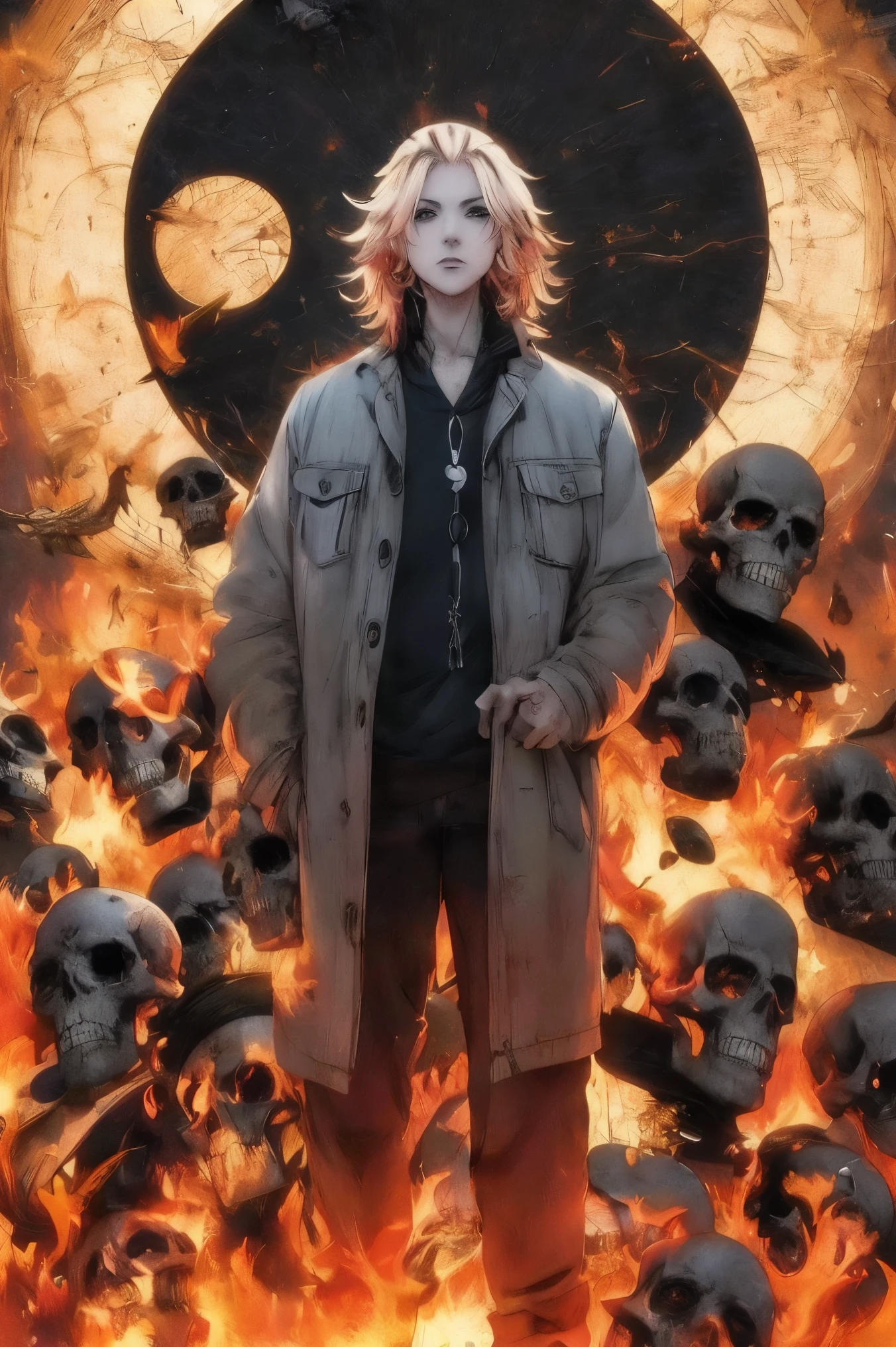  Anime characters ，Bright eyes are surrounded by skulls and flames.., Hermoso dios masculino de la muerte, badass anime 8k, Epic anime artwork, anime art wallpaper 4k, anime art wallpaper 4k,  Anime art wallpaper 8k , Detailed digital anime art,  Anime wallpaper , Fondo de pantalla de anime 4k,  Detailed Key Anime Art , Anime wallpapers 4k, Fondo de pantalla de anime 4k