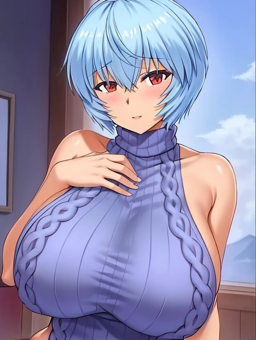 ayanami_king_ they move, Huge_chest, virgin_killer_ sweater 