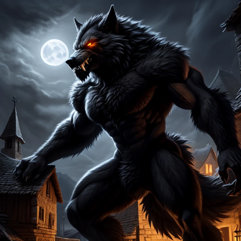 camazotz  werewolf  intricate details, HDR, beautifully shot, hyperrealistic, sharp focus,  perfect composition, high contrast, cinematic, atmospheric, violent