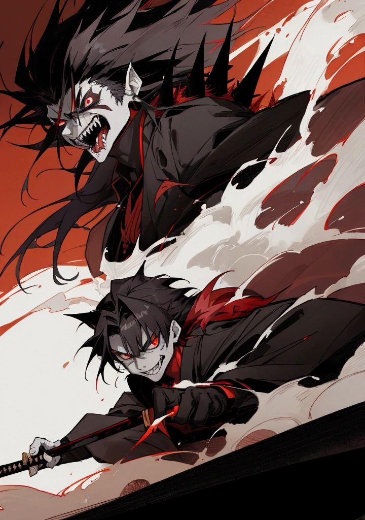 Akujiking, Monster, Monster, Something pitch black, ugly, creeping, darkness creepy death