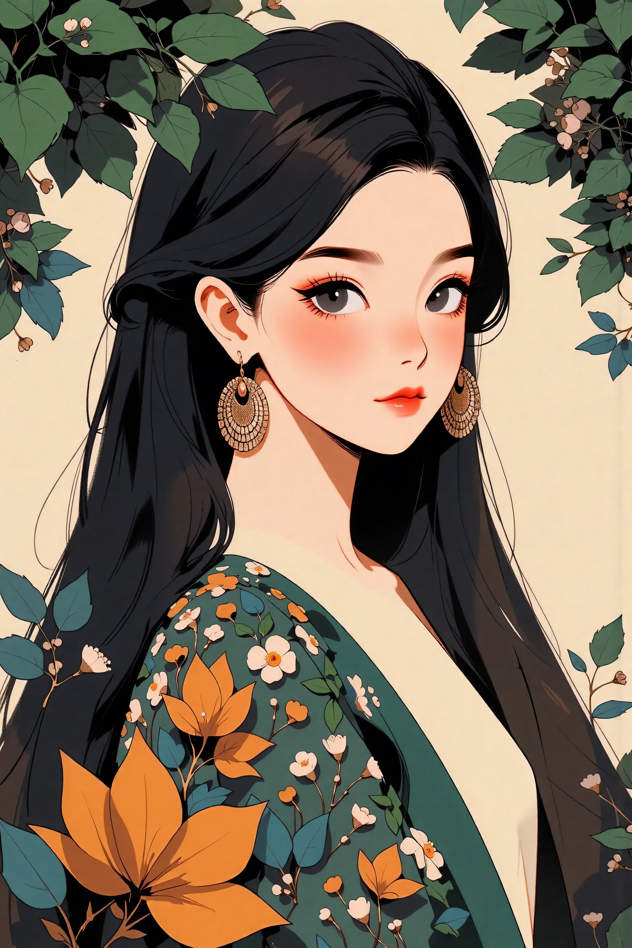 (style of Oskar Kokoschka:1.2),(abstract expressionism art:1.2),girl,plants,love,rose for eyes,bright color theme,colorful,visually stunning,beautiful,gorgeous,emotional,intricate,perferct shading