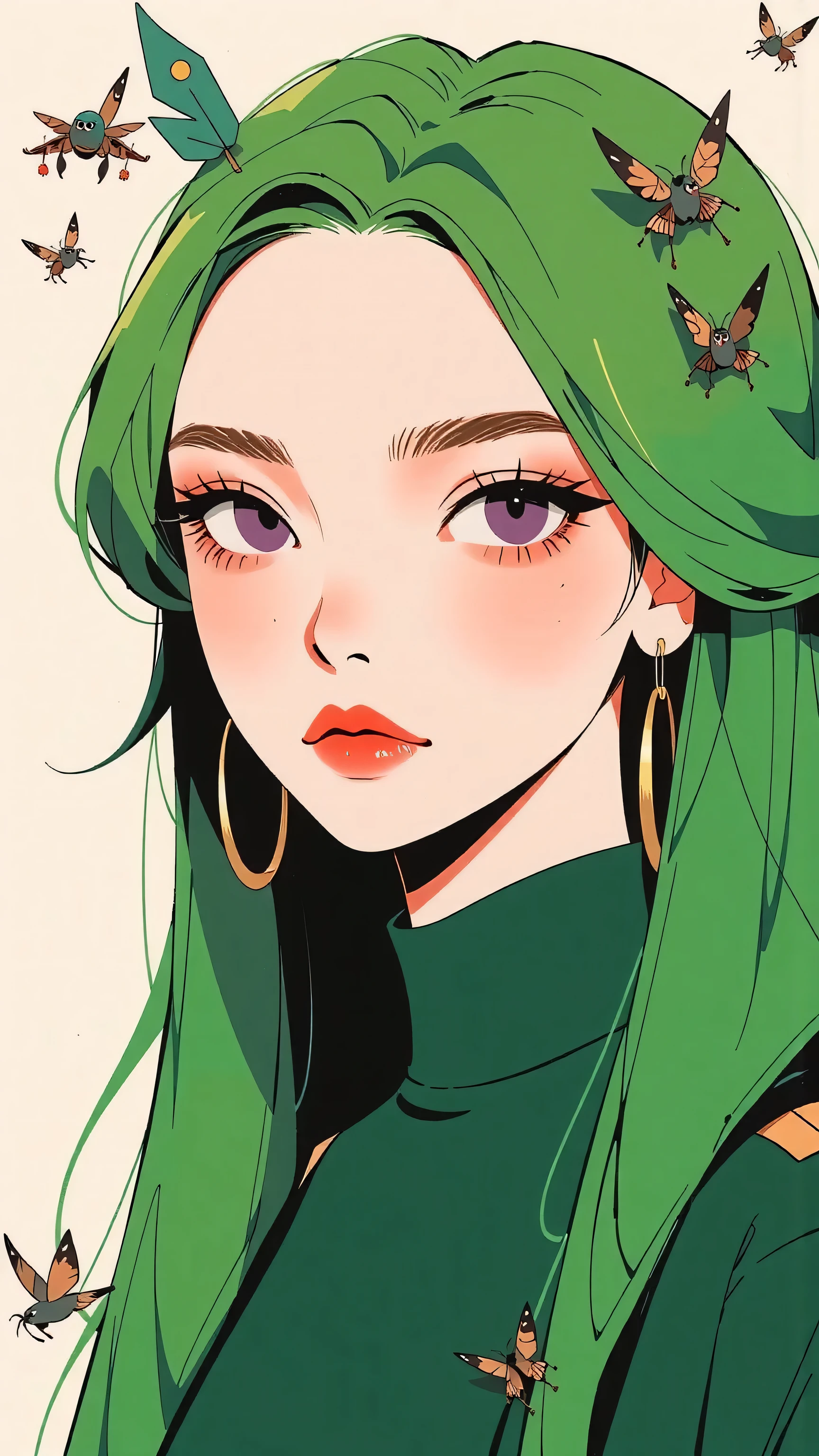 ((best quality)), ((masterpiece)), (detailed), perfect face of cyberpunk mecha japanese girl, neon pink eyes, neon green body, neon green hair, ((monochromatic neon pink, yellow, and green color palette)), surreal, art nouveau, in the illustrative style of moebius, spaceships, aliens, fantasy, sci-fi, graphic novel, line drawing, french retro, bizarre, gallery worthy, work of uncanny art,