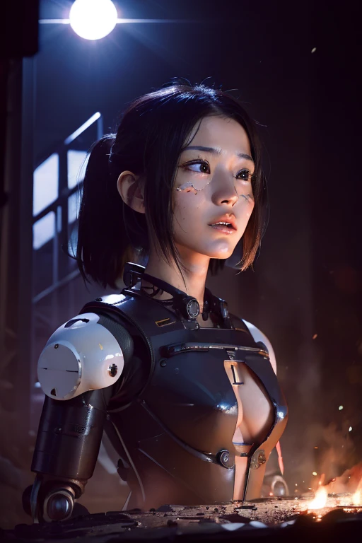 ((super-real photography: 1.5)), (photo realistic: 1.3), 
BREAK
A Japanese girl, ((A young girl robot: 1.5)), mecha fighter jet, mega jet pack, big wing, 
BREAK
((beautiful face: 1.5)), ((Super cute: 1.5)), ((well-balanced face)), longeyelashes, stunning big eyes, luscious glossy lips, black hair,
BREAK
(small slender body: 1.3), petite bust, (revealing cleavage: 1.3), Muscular, defined, clear flawless skin, 
BREAK
High-Mechanic body, octane rendering, Super Detailed machine, ((A multitude of transparent cylinders)), 
BREAK
A bold and aggressive pose, ((wide shot: 1.3)), cinema, professional photograph, (real movie scene: 1.5), (Bright Light: 1.5), wide lens, (fujifilm 35mm), RAW, Excessive Embellishment, cinematic lighting, UHD, masterpiece, 
BREAK
anatomically correct, textured skin, best quality, 8k