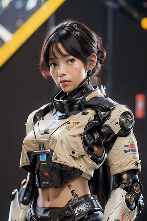 ((super-real photography: 1.5)), (photo realistic: 1.3), 
BREAK
A Japanese girl, ((A young girl robot: 1.5)), 
BREAK
((beautiful face: 1.5)), ((Super cute: 1.5)), ((well-balanced face)), longeyelashes, stunning big eyes, luscious glossy lips, black hair,
BREAK
(small slender body: 1.3), petite bust,
BREAK
((big wing)),(jet unit), High-Mechanic body, octane rendering, Super Detailed machine, mecha fighter jet, 
BREAK
A bold and aggressive pose, ((wide shot: 1.3)), cinema, professional photograph, (real movie scene: 1.5), (Bright Light: 1.5), wide lens, (fujifilm 35mm), RAW, Excessive Embellishment, cinematic lighting, UHD, masterpiece, 
BREAK
anatomically correct, textured skin, best quality, 8k