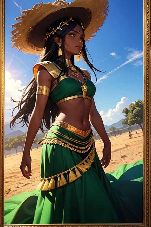 Rainha Africana, rasta comprida, rosto lindo, mamas grandes, armadura, corpo inteiro, corpo perfeito, vestido branco, linda, maravilhosa, fruta, noite
