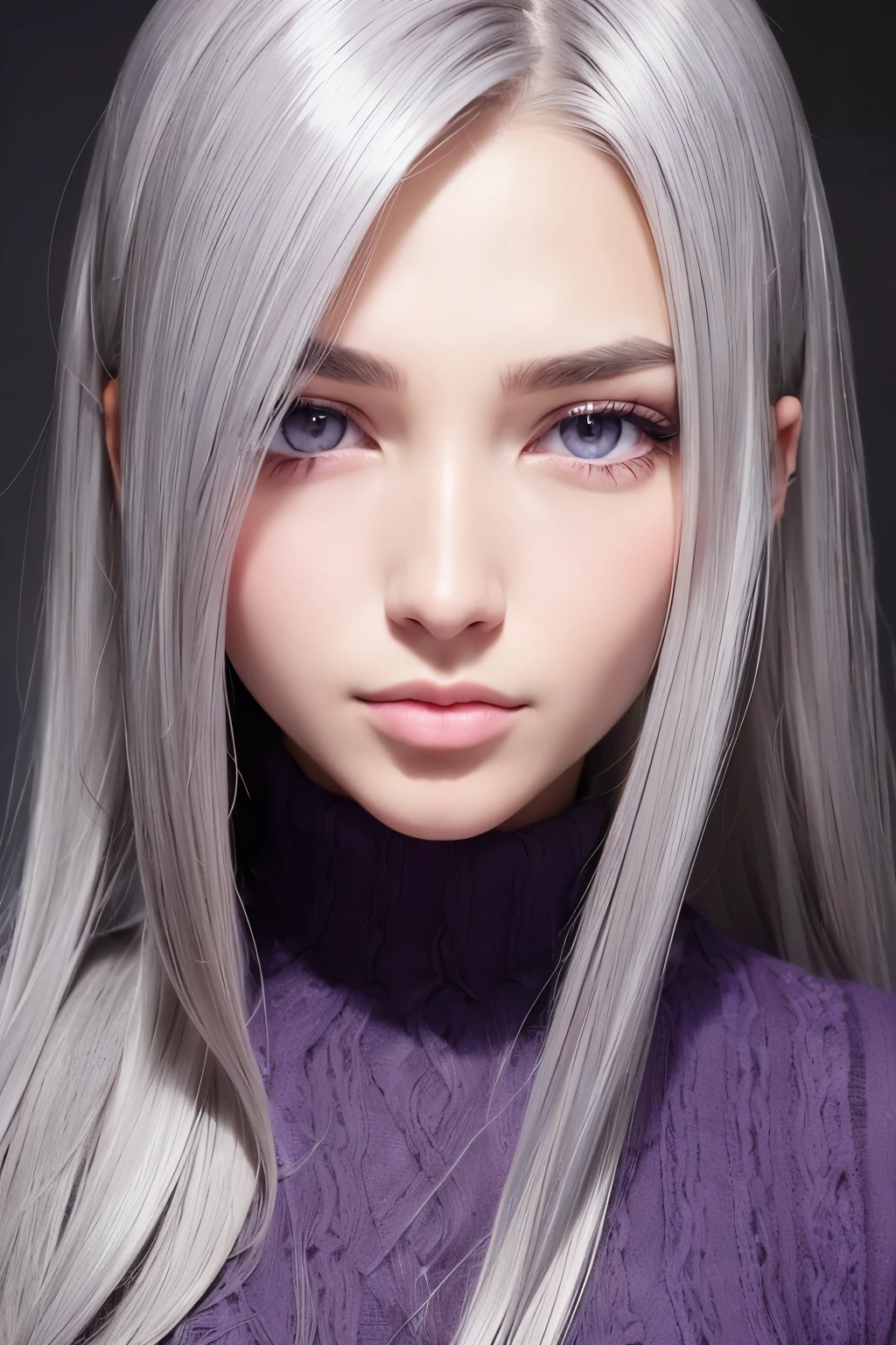 (thin), (sexy mouth), (gray hair), (purple eyes), (perfect nose),