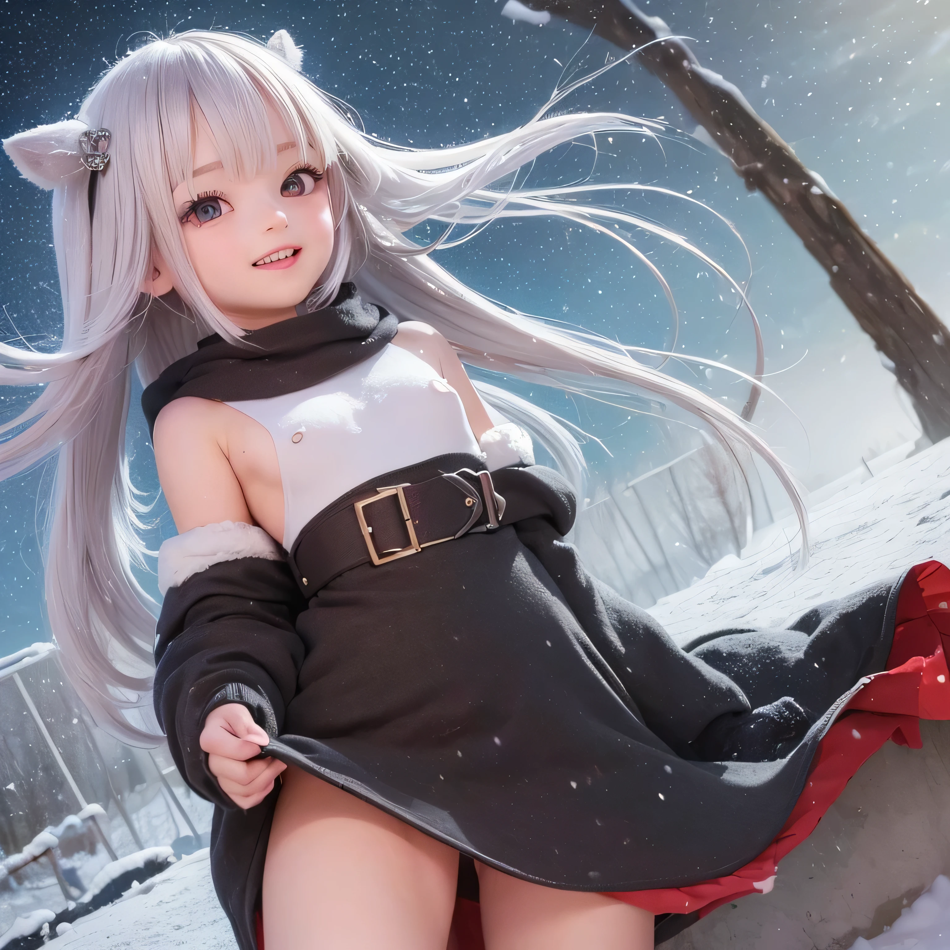 The nipple is visible、Scooping snow with your hands、Show the pubic area、pubick hair、toppless、Show the pubic area、no-bra、No panties、sensual breasts、Show your butt、magical little girl、Nier Automata、Yoruha Different。 2 Type B、女の子1人、wlop、2b、shairband、Hi-Res、Nier(Series)、Nier Automata、red-lips、Shaded face、short-hair、独奏、high-necked、Ash hair、Blue eyes、Short pleated skirt with plaid pattern、snow field、Silver World、A slight smil、Full Moon Night