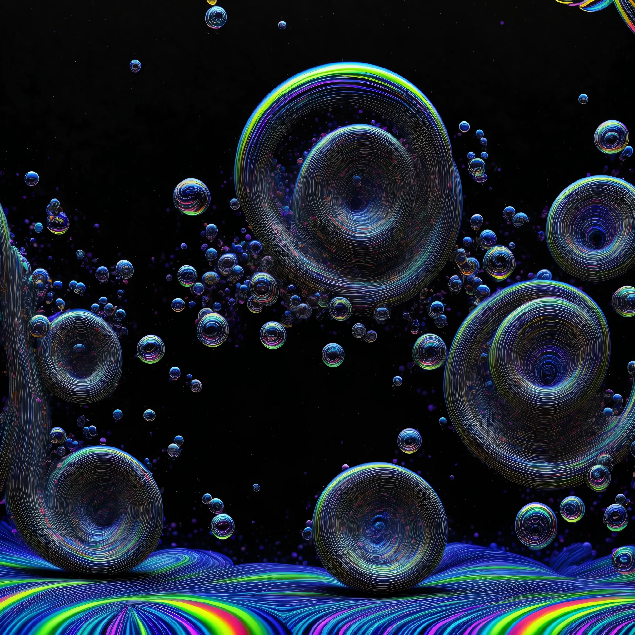 An image of light emerging from colors in a psychedelic dream, shimmering glass morphing out of colors, trippy vibrant colors, perfectly formed beautiful reflective bubbles, attention to detail on the bubbles and spheres, beautiful psychedelic digital art, pixel art, trippy colors, 4d mandelbulb psychedelics, glass like psychedelic landscape, intricate rainbow environment, psychedelic underwater brightness, neon colors, bright fluorescent colors, psychedelic trip, fluorescent psychedelic aesthetic, psychedelic vibrant colors, bright psychedelic neon colors, paint splattered backgrounds,swirling spirals and vortex, bright vibrant colors popping out from 3d glass spheres, Pixel Assets, Portrait photography, surrealism, Photorealistic, Hyperdetailed, Glass Morphism, Digital Art, Sparkle, Optical Illusion, Glowing Light, Reflection Light, Overexposure, Backlighting, Depth Of Field, Rotational Symmetry, UHD, High Details, High Quality, Super Detailed, Best Quality, Award Winning, Masterpiece