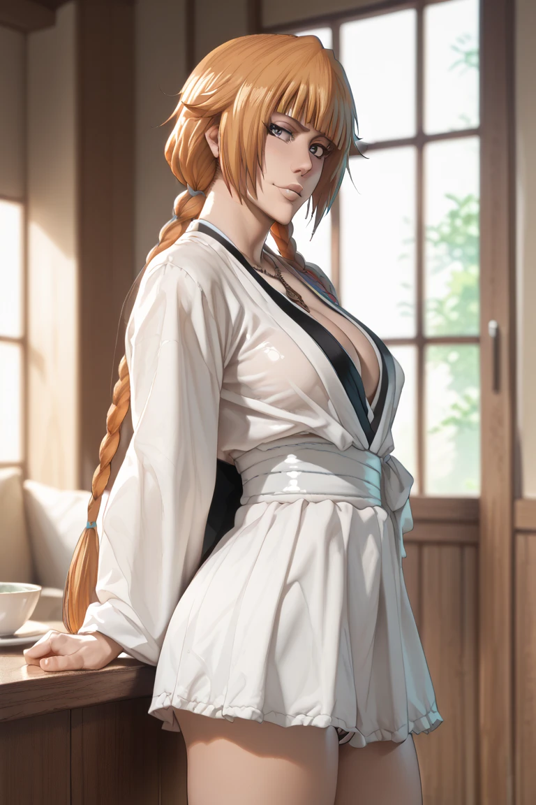 Anime, Bleach, Rangiku, show panties and huge boobs